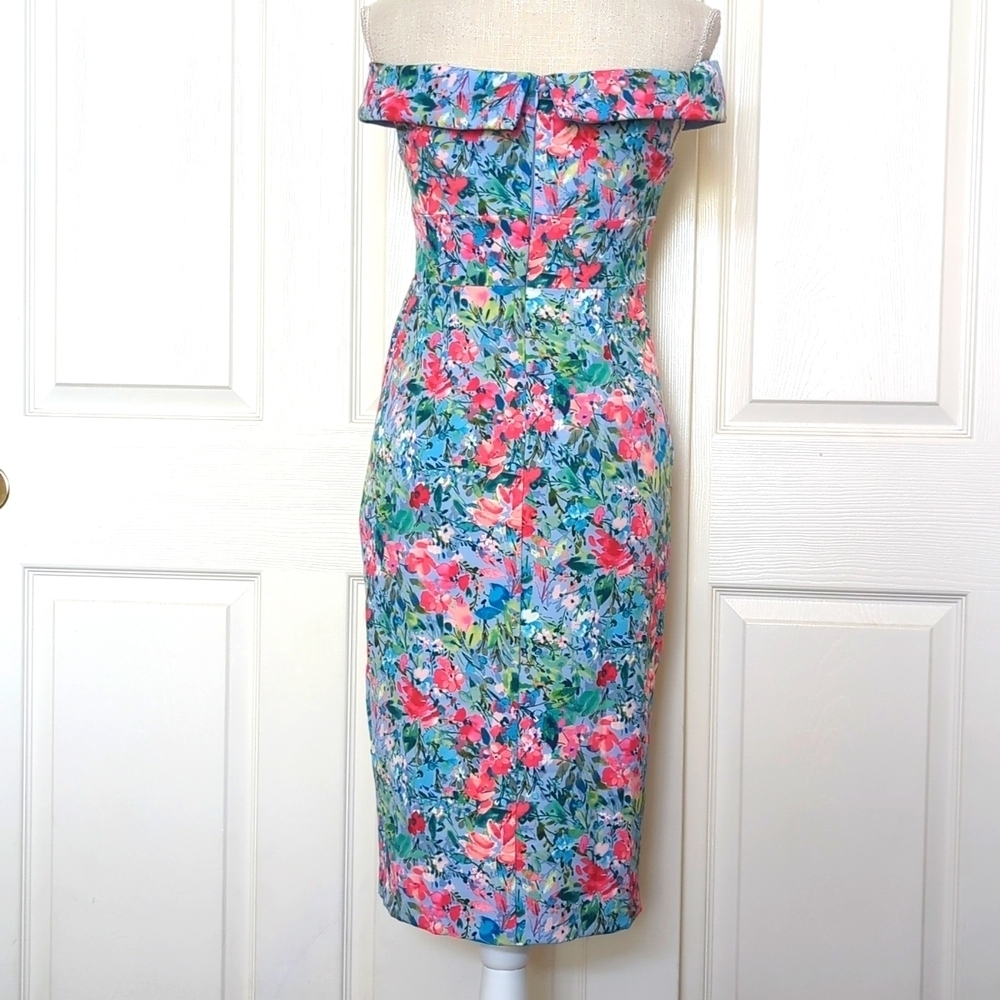 Aidan by Aidan Mattox Off-the-Shoulder Floral Dress - Picture 9 of 11